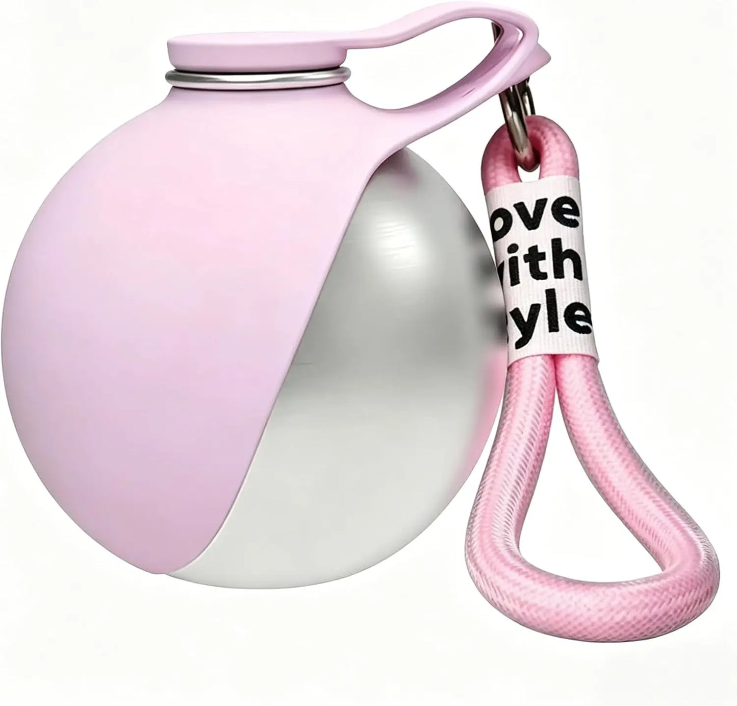 2-in-1 Portable Dog Water Bottle for Small Dogs - Leak-Proof & Compact Dog Travel Water Bottle -Stainless Steel Bottle & Silicon