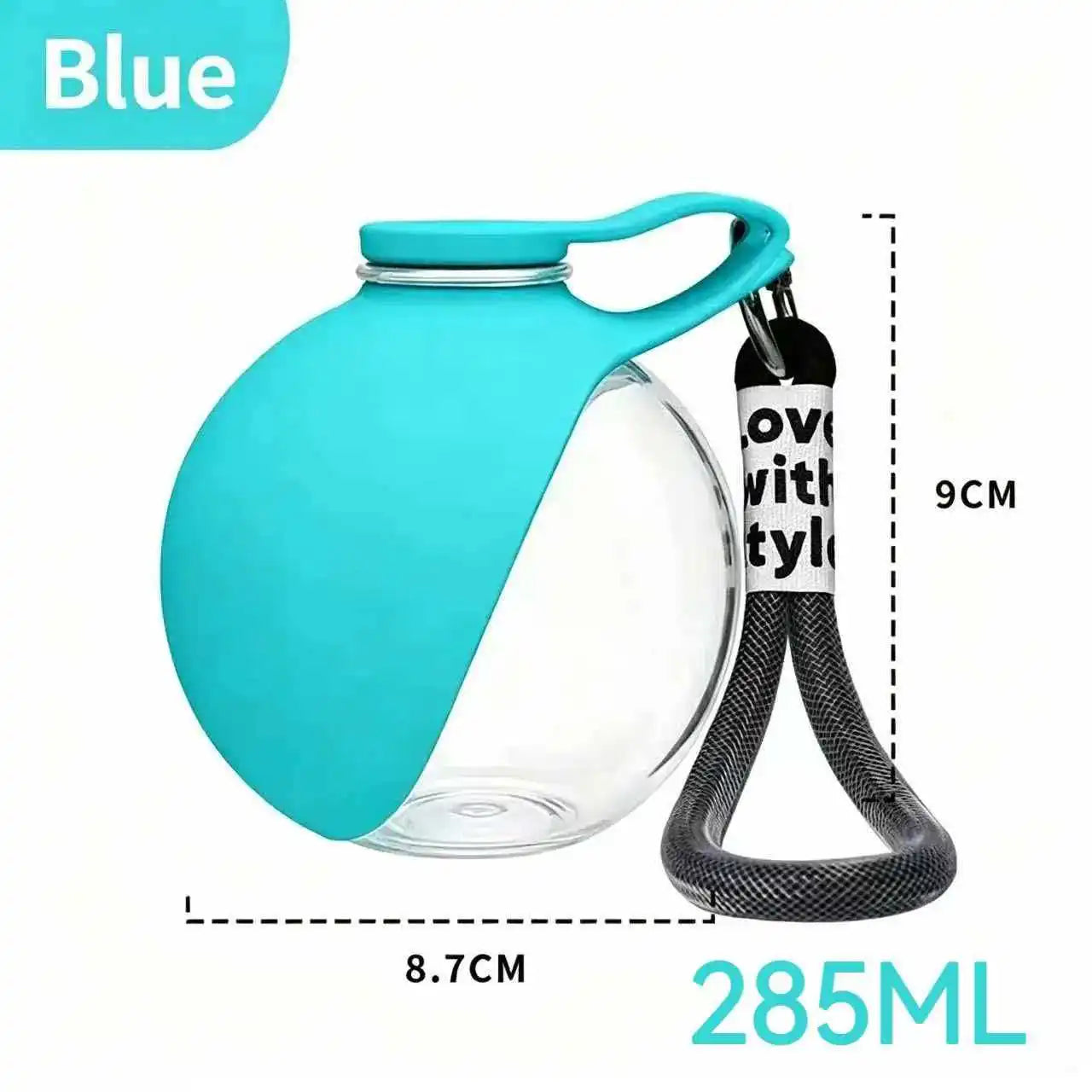 2-in-1 Portable Dog Water Bottle for Small Dogs - Leak-Proof & Compact Dog Travel Water Bottle -Stainless Steel Bottle & Silicon