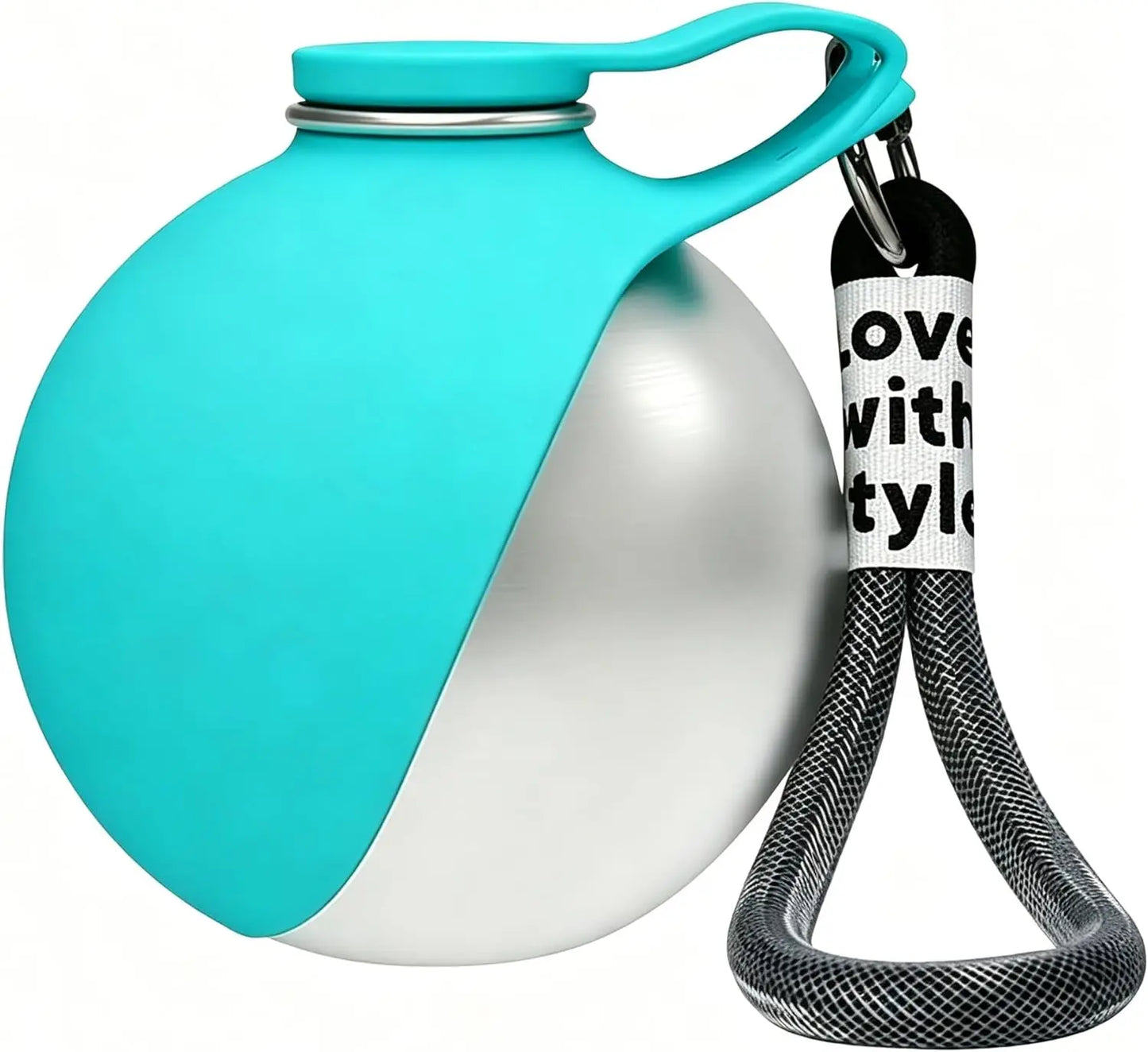 2-in-1 Portable Dog Water Bottle for Small Dogs - Leak-Proof & Compact Dog Travel Water Bottle -Stainless Steel Bottle & Silicon