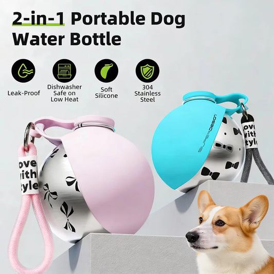 Portable Dog Drinker 2-in-1